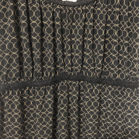 MAX STUDIO  | Black & Gold Empire Waist Top Size M - Picture 7 of 14